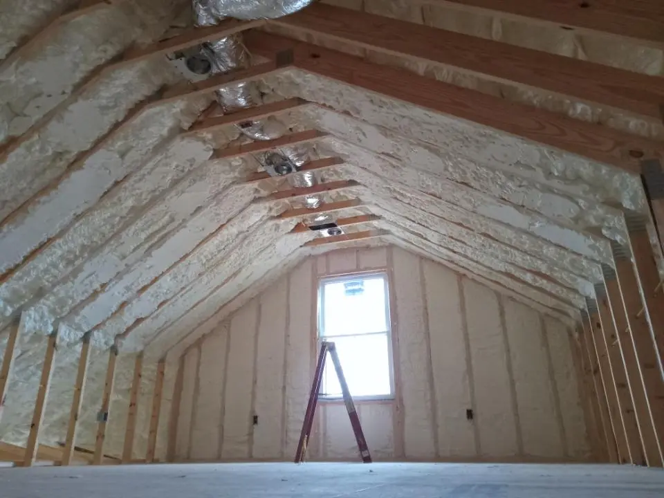 Spray foam roofing application for Crawl Space Insulation project in Eden Isle
